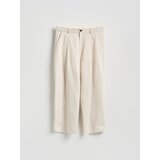 Reserved Wide leg hlače - krem | shoptok.hr