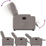 vidaXL Naslanjač s funkcijo vstajanja taupe blago, (20927603) | Shoptok.si