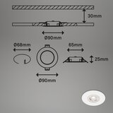 BRILO KOMPLET 4x LED ugradno plafonsko svetlo za kupatilo LED/4,9W/230V IP44 belo | Eponuda.com