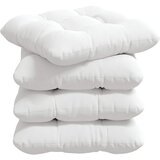 vidaXL Sedežne blazine 4 pcs Bela 40 x 40 x 12 cm blago, (5000111821) | Shoptok.si