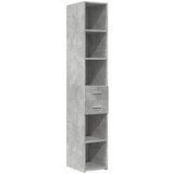 Maison Chic Visoka omara - Komoda - Predalnik betonsko siva 30x42,5x185 cm inženirski les, (21719059) Cene