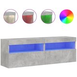 vidaXL Stenske TV omarice z LED 2 kosa betonsko siva 60x30x40 cm, (20988824) Cene