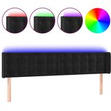  LED uzglavlje crno 183x16x78/88 cm baršunasto | shoptok.hr
