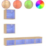 vidaXL Komplet TV omaric LED 5-delni sonoma hrast inženirski les, (20988750) | Shoptok.si