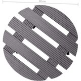 vidaXL kolica za biljke 2 kom siva Ø 30 x 7,5 cm WPC | shoptok.hr