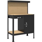  Radna klupa Crna 90 x 49 x 141 cm Projektirano drvo i metal | shoptok.hr