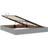  s madracem i skladištem Svjetlosiva 200 x 200 cm tkanina | shoptok.hr