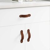 Ručke za ormariće 2 pcs Smeđa 140 x 25 x 2,3 mm PU | Eponuda.com