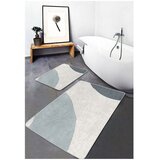 Mila Home Sive/kremno bele žametne kopalniške preproge v kompletu 2 ks 60x100 cm Abstract Shapes – | Shoptok.si