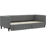  Dnevni krevet na razvlačenje i ladice tamnosivi 80x200 cm | shoptok.hr