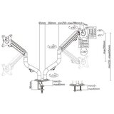  NOSAČ ZA DVA MONITORA GEMBIRD MA-DA2-02, montaža na stol, (tilting), 17”-32”, up to 8 kg | Eponuda.ba