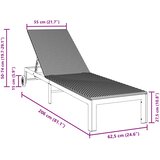  Ležaljka na suncu Crna 206 x 62,5 x 74 cm poliratan | shoptok.hr