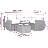 vidaXL 5-dijelni set vrtnih sofa s jastucima poliratan smeđi | shoptok.hr