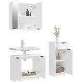  3-dijelni set kupaonskih ormarića bijeli od konstruiranog drva | shoptok.hr
