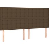  Okvir za krevet s uzglavljem tamnosmeđi 180x200 cm od tkanine | shoptok.hr
