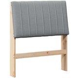 vidaXL tapecirano vzglavje svetlo siva 75 cm masivno borovo les | Shoptok.si