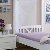 MID.YOU Postelja Z Baldahinom Laluna, Bela, Masivno | Shoptok.si