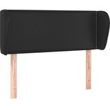  Uzglavlje s ušima crno 83x23x78/88 cm od umjetne kože | shoptok.hr