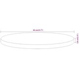 Stolna ploča Ø40x3,8 cm okrugla od masivnog bagremovog drva | shoptok.hr