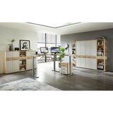 Stylife KOTNA PISALNA MIZA leseni material barve hrasta | Shoptok.si