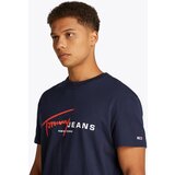 Tommy Jeans Majica mornarska / rdeča / bela | Shoptok.si