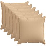  Presvlaka za jastuk 6 pcs HOUTEN Krem 60 x 60 cm Umjetni lan | shoptok.hr