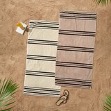 Catherine Lansfield Bež ručnik za plažu 75x150 cm Banded Stripe – | shoptok.hr