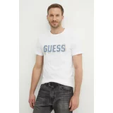 Guess Bombažna kratka majica moška, bela barva, M4YI15 I3Z14