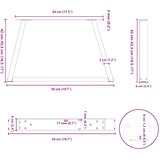  Noge za klub stolić V-oblika 2 kom Bijele 50 x (42-43,3) cm Čelik | shoptok.hr