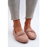 Boto Shiny Women's Moccasins with Chain Pink Aredilla | shoptok.hr