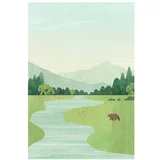 Travelposter Plakat 30x40 cm Bear in the Meadow - Travelposter