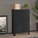 vidaXL industrijska arhivska omarica črna 75x40x115 cm kovina | Shoptok.si