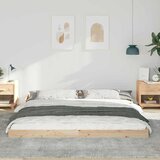  Krevetna konstrukcija Smeđa 200 x 210 cm Čvrsto borovo drvo | shoptok.hr