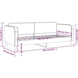  Dnevni krevet krem 80 x 200 cm od tkanine | shoptok.hr