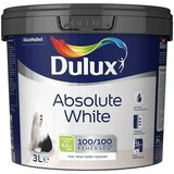 DULUX Boja za zid Absolute White (Bijela, Mat, 3 l) | shoptok.hr