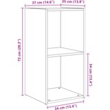 vidaXL Set TV omar 8 pcs Umetni hrast 37 x 35 x 72 cm Konstruiran les, (5000068931) | Shoptok.si