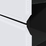  Modularni ormar s 9 odjeljaka 109x36,5x143 cm crno-bijeli | shoptok.hr