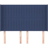  Uzglavlje s u&amp;scaron;ima plavo 147x16x118/128 cm od tkanine Slike