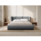 Windsor & Co Sofas Siva oblazinjena zakonska postelja s prostorom za shranjevanje z letvenim dnom 160x200 cm Jason – | Shoptok.si