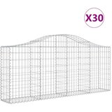  Lučne gabionske košare 30 kom 200x30x80/100cm pocinčano željezo | shoptok.hr