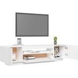 vidaXL tv ormarić s led svjetlima bijeli 160 x 35 x 40 cm | shoptok.hr