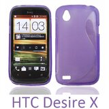  Gumijasti / gel etui S-Line za HTC Desire X - vijolični | Shoptok.si