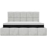 MID.YOU OBLAZINJENA POSTELJA 160 cm x 200 cm , les, tekstil, leseni material svetlo siva | Shoptok.si
