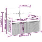  14-dijelni set vrtnih sofa s jastucima poliratan crni | shoptok.hr