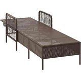  Ležaljka Smeđa i krem bijela 55 x 200 x 92 cm poliratan | shoptok.hr