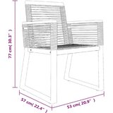  5-dijelni vrtni blagovaonski set od PVC ratana crni | shoptok.hr