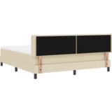  Postelja z vzmetnico z vzmetnico krema 200 x 180 cm Poliester, (5000126094) | Shoptok.si