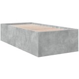  The Living Store Posteljni okvir betonsko siv 75x190 cm inženirski les - Posteljni Okvir, (21527883) | Shoptok.si