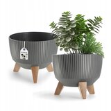 KADAX Vrtni lonec za rože z nogami Velika okrogla vstavljiva posoda 24 cm, (5000350862) Slike