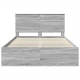  Konstrukcija postelje z vzglavjem Siva Sonoma 140 x 200 cm, (5000103434) | Shoptok.si